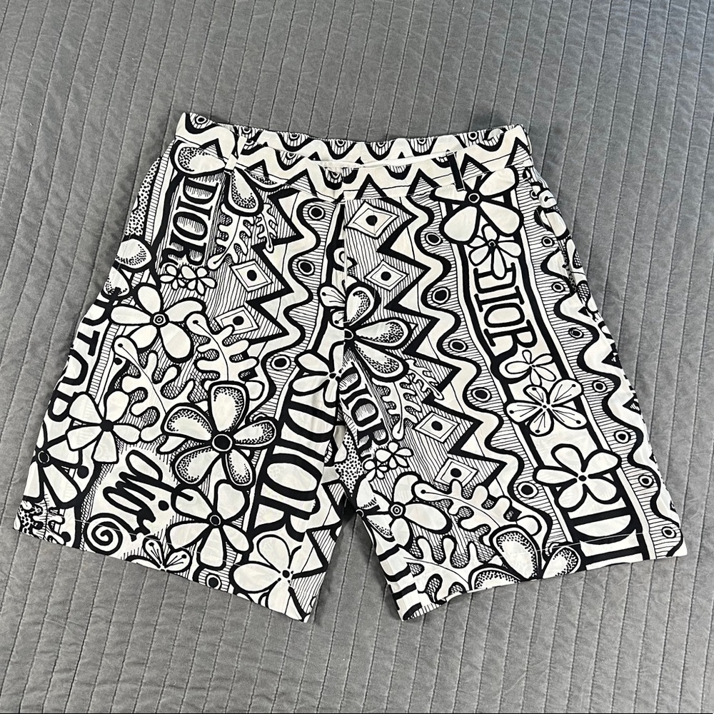 🐼DIOR x SHAWN STUSSY SILK LOGO SHORTS🐼